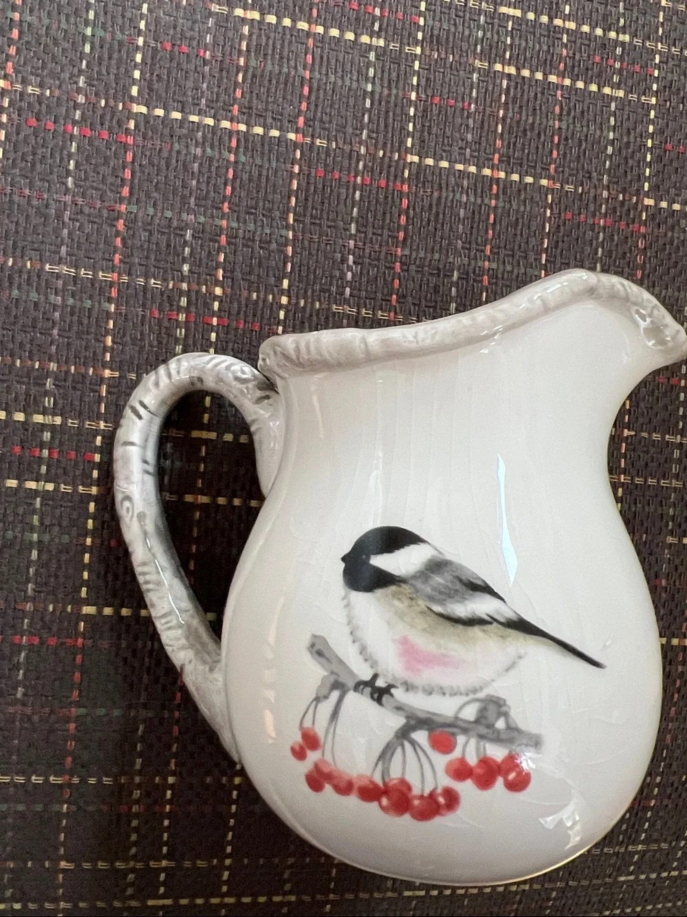 Kate Williams Winter Chickadee Pattern by Global Design Connection CoffeeCreamer